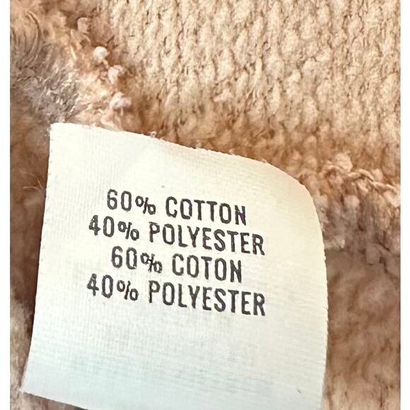 Aerie Fleece Of Mind Cropped Polo Sweatshirt Pink Collared Oversized Size L - Picture 9 of 9